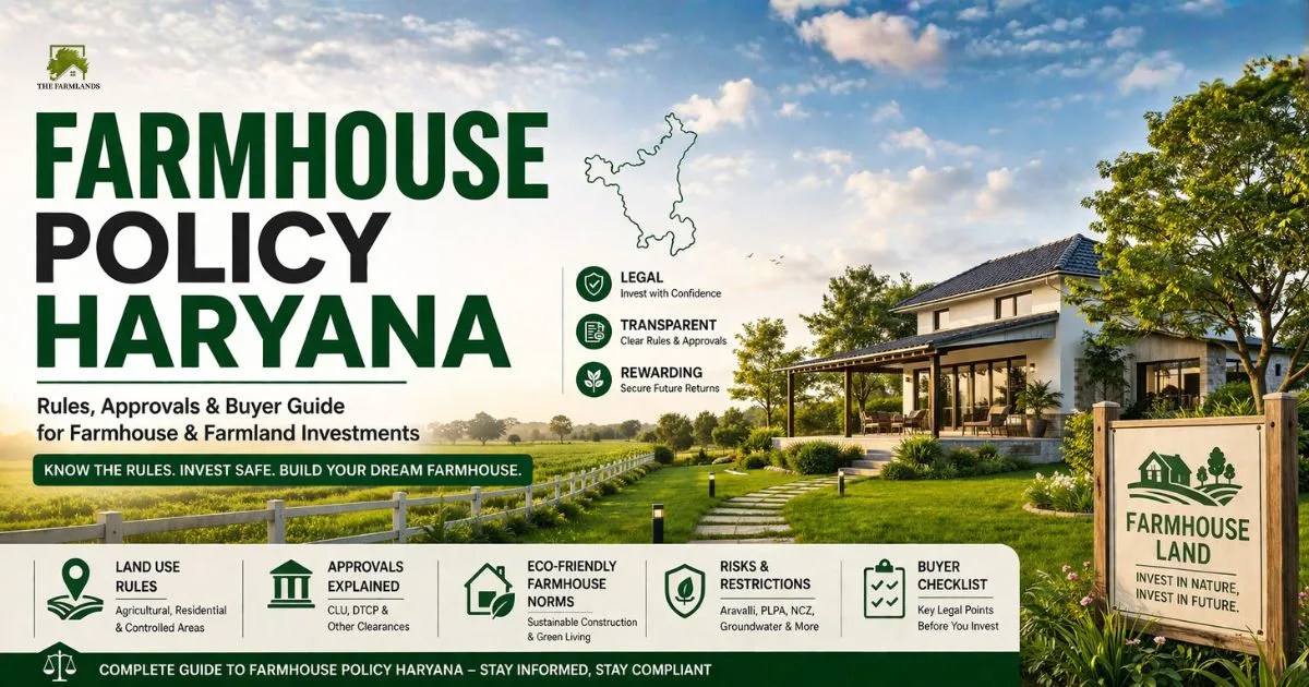 Farmhouse Policy Haryana: Rules, Approvals, Legal Limits and Investment Checklist