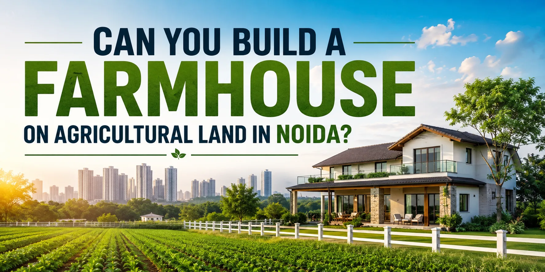 Can You Build a Farmhouse on Agricultural Land in Noida?