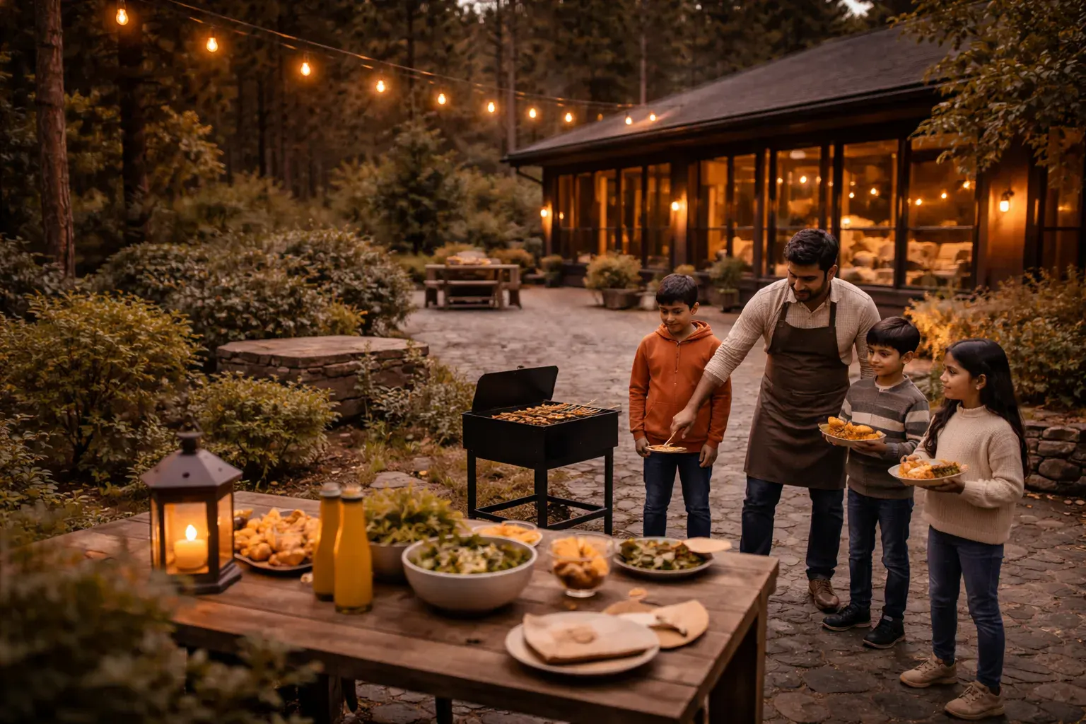 Family-friendly farmhouse environment for gatherings and leisure